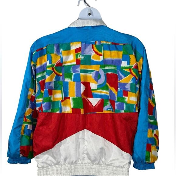 Vintage 80s - 90s Lavon Windbreaker Zip Up Jacket Large Abstract Track Jacket - Picture 5 of 14